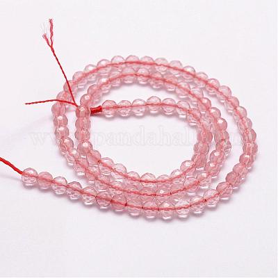 Вишневого кварца стеклянные бусы пряди G-D840-43-4mm-1