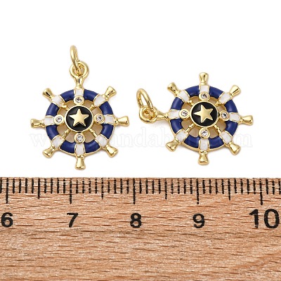 Латунные микро проложить кубического циркония подвески KK-S525-06G-1