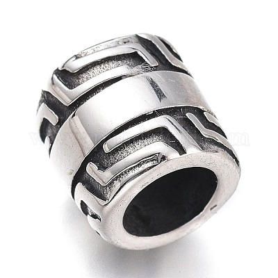 Европейские бусины из нержавеющей стали 304 STAS-O129-06AS-1