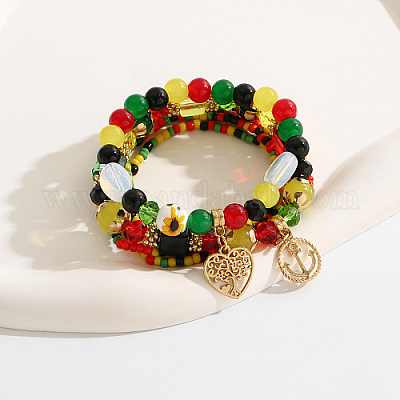 6шт 6 комплекта штабелируемых браслетов в стиле WS7366-1