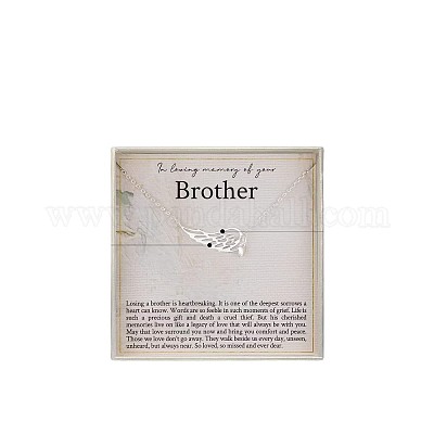 Ожерелья с подвеской в виде крыла с сердцем из латуни FS-WGA22CE-01-1