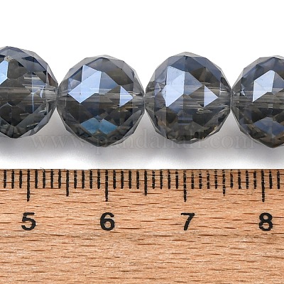 Прозрачные стеклянные бусины гальваническим пряди EGLA-N002-34D-F04-1