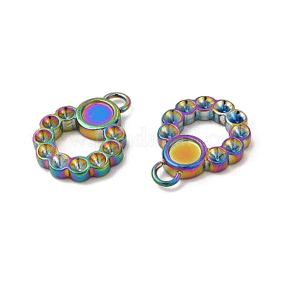 Ионное покрытие (ip) 304 нержавеющая сталь подвеска со стразами STAS-I671-07MC-1