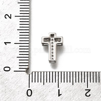 Латунные микро проложить кубического циркония бусы KK-P295-21P-1