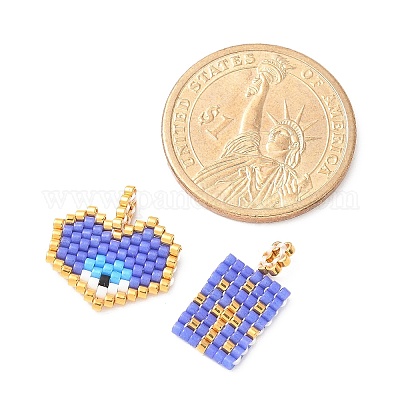 2 шт. стеклянный бисер ручной работы с узором для ткацкого станка Miyuki PALLOY-MZ00607-05-1