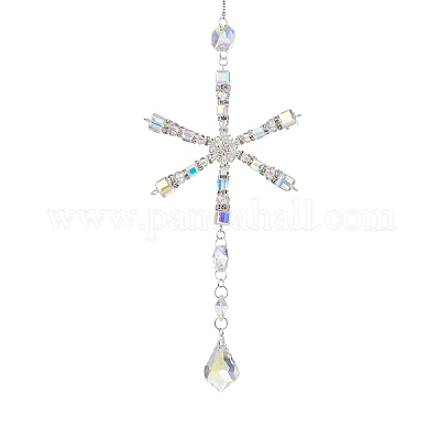 Рождественские стеклянные снежинки висячие украшения HJEW-TA00215-1