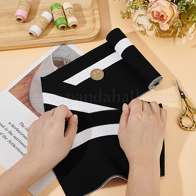 Ребристая ткань из 95% хлопка и 5% эластичного волокна для манжет FIND-WH0018-04C-1