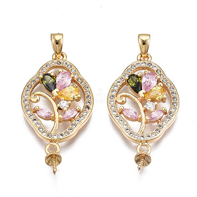 Латунные микропаве красочные кубические циркониевые подвески KK-S356-344-NF-1