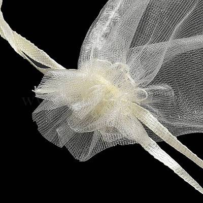 Rectangle organza sacs à cordon&nbsp;CON-PW0001-054C-18-1