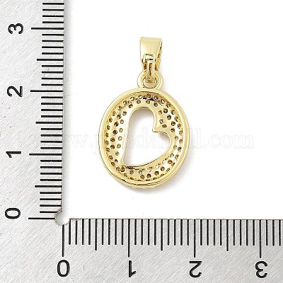 Латунные микро проложить кубического циркония подвески ZIRC-C012-01G-15-1