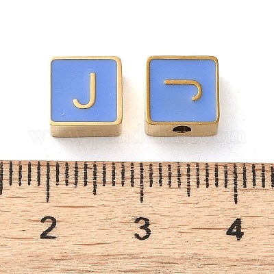 Эмалированные бусины из нержавеющей стали 304 STAS-L022-293G-J-1