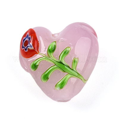 Бусины из стекла миллефиори ручной работы с неровностями LAMP-N024-42D-1