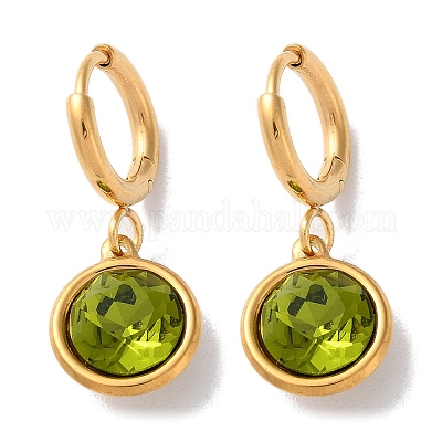 Серьги-кольца из нержавеющей стали 304 с вакуумным покрытием PVD EJEW-C106-02G-04-1