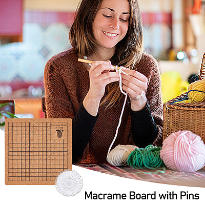 Квадратные пробковые коврики для вязания TOOL-WH0005-17B-1