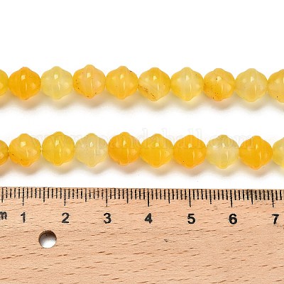 Нити бусин из натурального желтого агата (окрашенного и нагретого) G-G203-02A-1