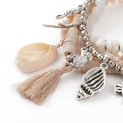 4 шт. Эластичные браслеты BJEW-JB05885-1