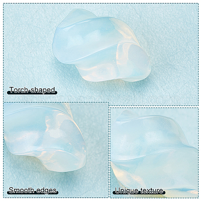 Факел опаловые украшения для витрины&nbsp;DJEW-WH0042-08A-01-1