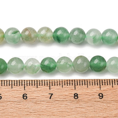 Природный зеленый авантюрин круглых бусин пряди G-S150-6mm-4-1