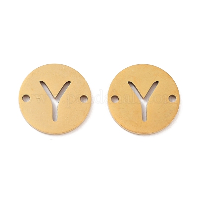 Вакуумное покрытие pvd 201 полые плоские круглые звенья из нержавеющей стали FIND-R149-03Y-G-1