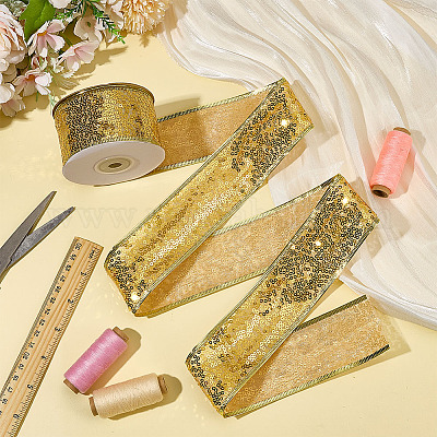 Рождественская тема 10 ярд полиэстеровая лента OCOR-WH0070-238B-1