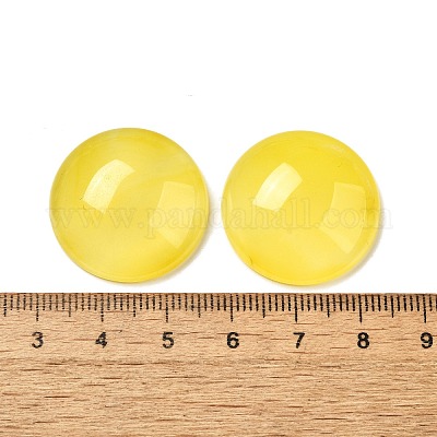 Кабошоны из натурального желтого агата G-E492-A-14-1