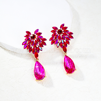 Серьги-гвоздики с подвесками из настоящего сплава с покрытием из 18-каратного золота LK1355-1-1