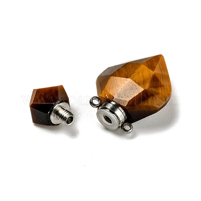 Натуральные подвески для флаконов с тигровым глазом G-D058-11P-05-1