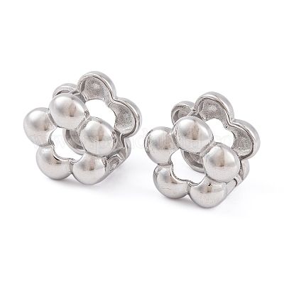 Некорневая нержавеющая сталь 304 серьги-кольца для женщин EJEW-A049-01P-1