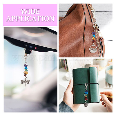 Подвески с подвесками из драгоценных камней чакра HJEW-TAC0029-1