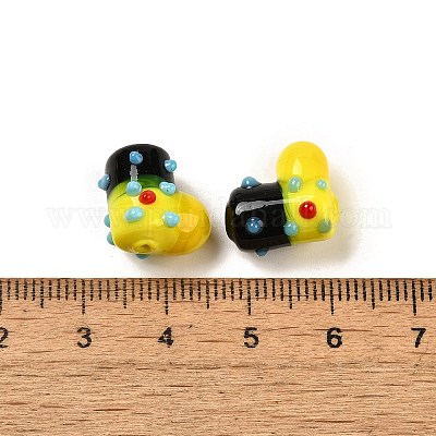 Нити бугорчатых бусин ручной работы в технике лэмпворк LAMP-U001-01B-1-1