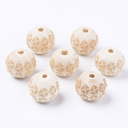 (Holiday Stock-Up Sale)Unfinished Natural Wood European Beads WOOD-S057-021B-1