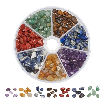 Perle di pietre preziose miste naturali da 101.5 g 7 colori G-YW0001-12-1