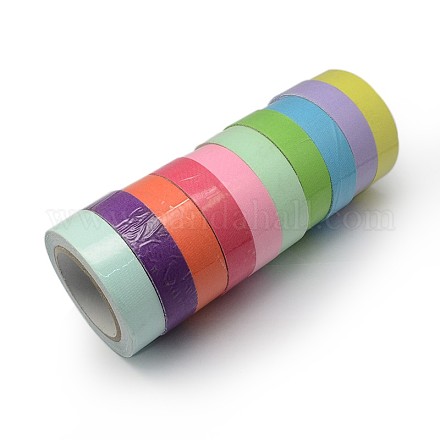 Self Adhesive Solid Color Cotton Ribbon OCOR-S077-1.0cm-M-1