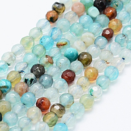 Chapelets de perles d'agate naturelle G-E469-12P-1