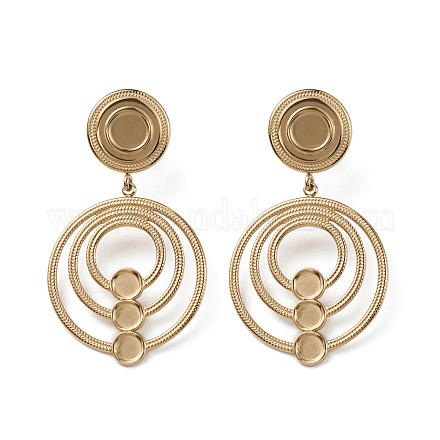 Placage ionique (ip) 304 accessoires de boucles d'oreilles pendantes en acier inoxydable EJEW-G346-06G-1