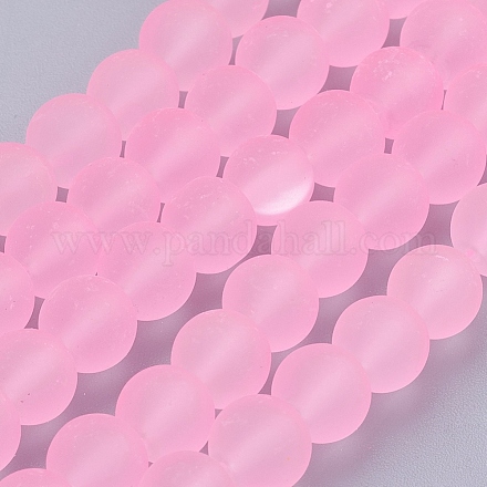 Chapelets de perles en verre transparent GLAA-S031-8mm-20-1