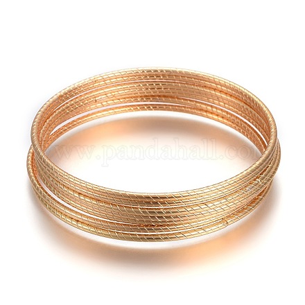 304 Stainless Steel Buddhist Bangle Sets BJEW-F363-05G-A-1