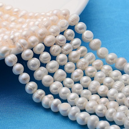 Natural Cultured Freshwater Pearl Beads Strands SPPA003Y-1-1