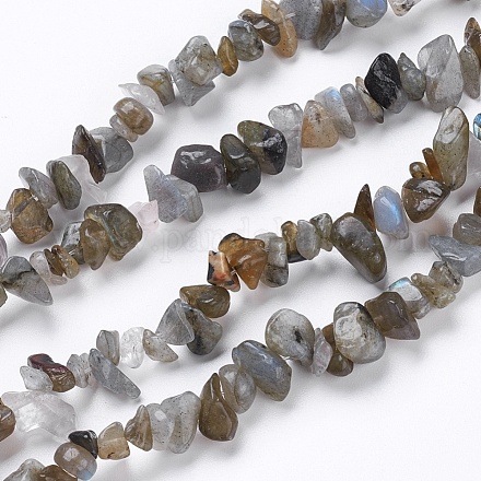 Pepitas de hebras de perlas naturales labradorite G-M344-33-1
