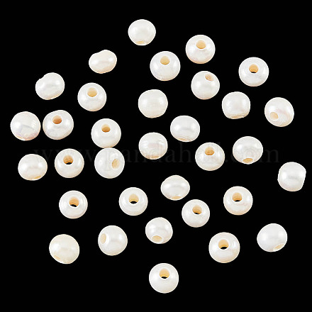 Perle des perles d'eau douce naturelles PEAR-WH0001-02-1