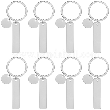 20 шт. 201 нержавеющая сталь заготовка брелок-подвеска KEYC-SC0001-62C-1