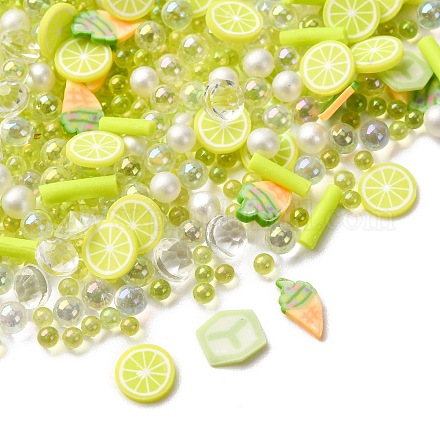 Кабошоны из полимерной глины ручной работы и пластиковые бусины для изготовления фурнитуры для бижутерии своими руками CLAY-B007-04L-1