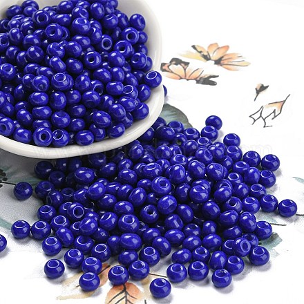 Perles de rocaille en verre imitation jade SEED-Z001-A-B14-1