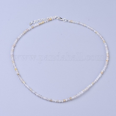 Natural Rutilated Quartz Beaded Necklaces NJEW-K114-B-A10-1