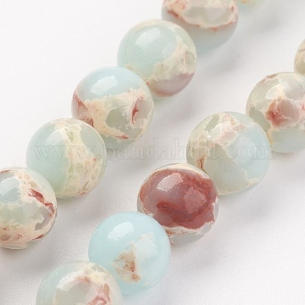 Chapelets de perles en pierre de Shoushan synthétique G-N0311-01C-12mm-1