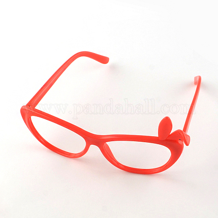 Atractiveウサギの耳の子供用プラスチック製の眼鏡フレーム  レッド  12.5x6.2cm SG-R001-04D-1