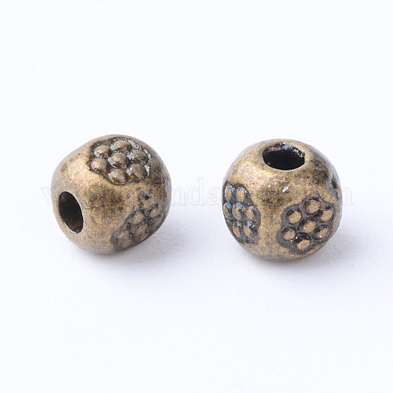 Tibetan Style Alloy Spacer Beads TIBE-Q063-44AB-NR-1