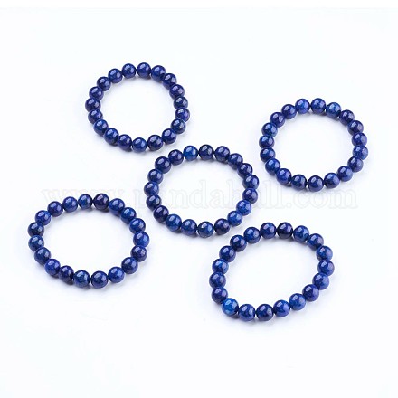 Natural Lapis Lazuli(Dyed) Stretch Bracelets BJEW-K184-01B-1