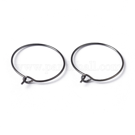 Brass Earrings Hoops X-EC067-1B-1