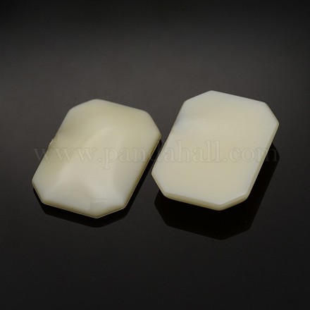 Faceted Rectangle Taiwan Acrylic Cabochons K62-8x10-P13-1